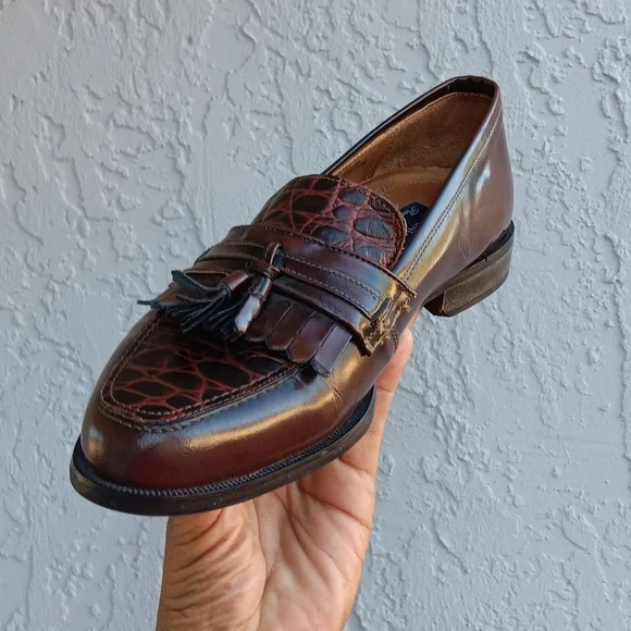 Bostonian Florentine Mens 9.5M Leather Burgundy Textured Loafer Italy 24452 Bostonian | Shoes | Bostonian Florentine Mens 95m Leather  main image 2